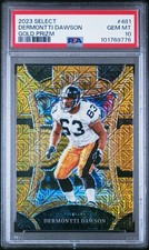 Dermontti Dawson Select 2023 Gold Prizm Suite Level Rookie PSA 10 POP 2 Steelers