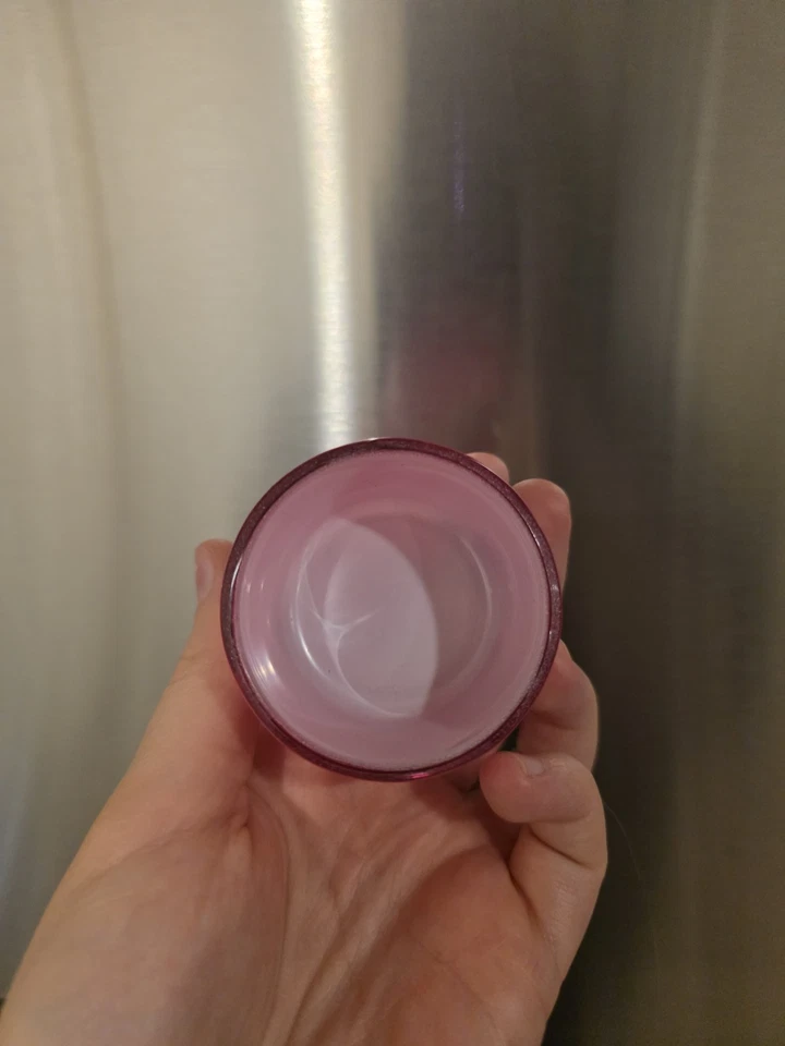 Soportes de luz de té de vidrio rosa para caja y barril (79) Foto 4 de 4