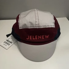 Jelenew Outdoor Cycling Cap Hat Womens Dark Red Color Block