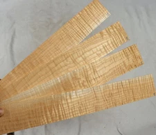 Heavy figure Quilted Maple guitar fingerboard blank fretboard 2.5x19.5" QMF24