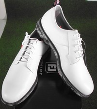 NIB FootJoy DryJoys Premiere Field Mens Golf Shoe, White, 11.5 Wide, 54565 Blems