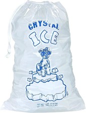 Ice Bags 8 Lb with Drawstring, 100 Count Ice Bags for Ice Machine, Heavy-Duty Re