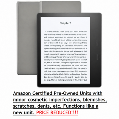 Kindle Oasis 9th Gen 32GB FREE CELLULAR Wi-Fi 7 in Touch Screen