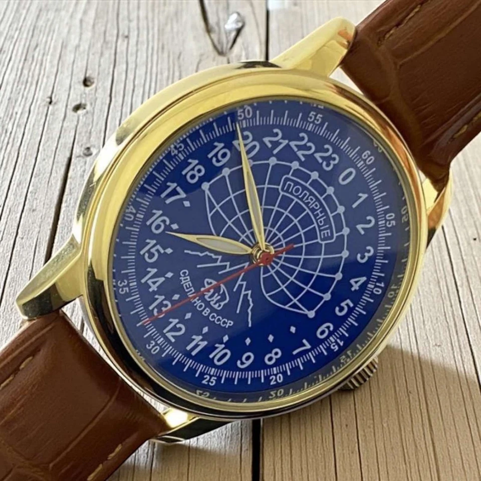Vintage Watch Raketa 24h Automatic Wrist Men Soviet USSR Polar Day Russian Rare - Image 4 of 4