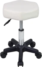 Hexagon Rolling Stool Height Adjustable Stool with Wheels for Spa Salon Massage