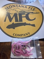Montana Fly Co Pink Dirty BH Worm Flies #14 Dozen