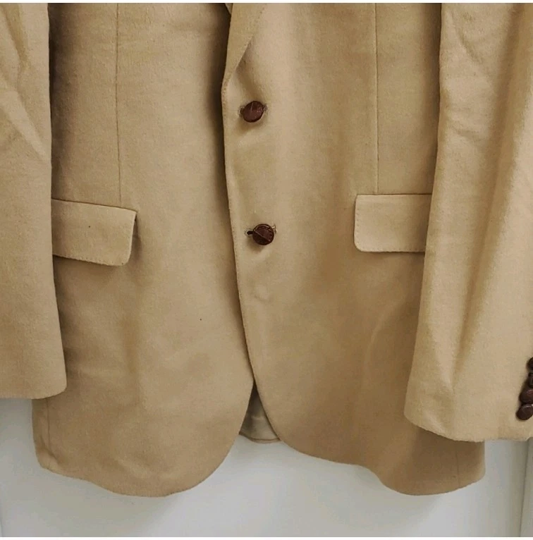 Blazer masculino vintage Lanvin Boyd's Philadelphia 100% cabelo de camelo - Imagem 3 de 4