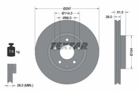 2X Textar 92257405 Bremsscheibe FüR Mazda