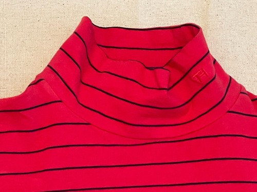 Vintage Tommy Hilfiger Turtleneck Long Sleeve Striped Top Women’s Size Medium - Picture 3 of 21