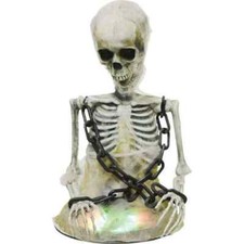 Animated Mossy Skeleton Halloween Prop Tabletop Decor Haunted House Centerpiece