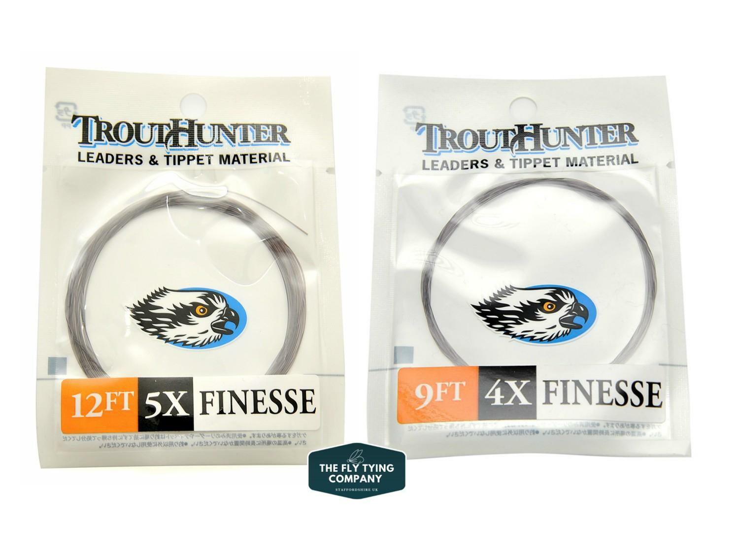 TroutHunter Finesse Tapered Leaders 9ft, 12ft 7x 0x Trout Fly