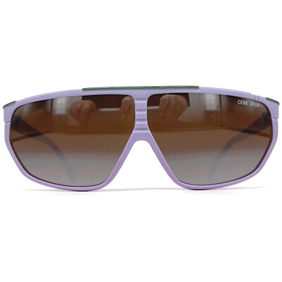 Vintage CEBE 2000 SPORT sunglasses - France 90's - Large - Light Blue / Mirrored
