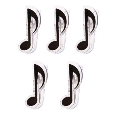 5 Stücke Music Note Note Seite Violinschlüssel Clips Schwarz Schöne