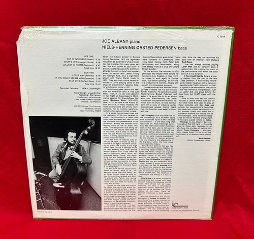 SEALED Joe Albany & Pedersen Two's Company Vinyl Record LP Inner City 2019 - Picture 2 of 11