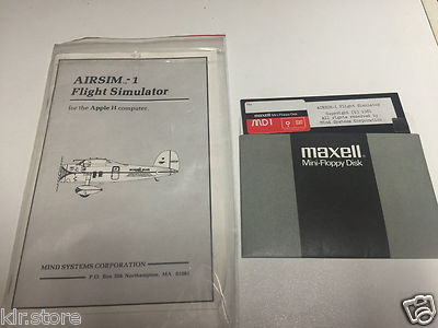 AIRSIM 1 FLIGHT SIMULATOR Fly Game for Apple ii II Plus iie old Vintage
