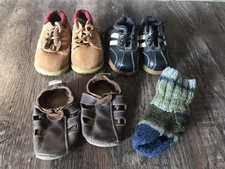 Baby Boy Lot Of Shoes Size 2 Leather Tan Lace...