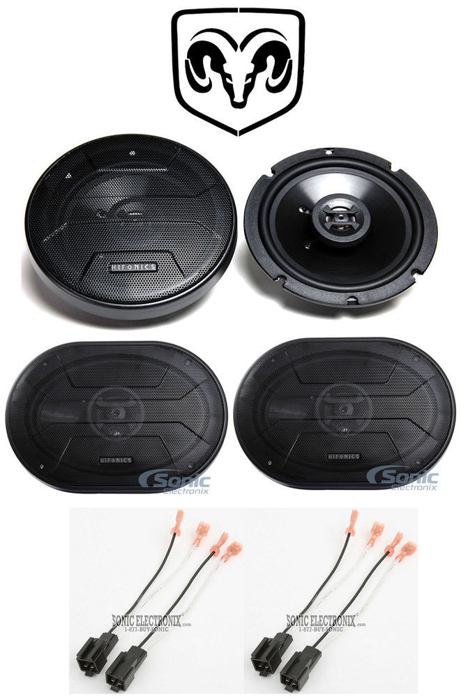 Hifonics 6.5" Front+Rear Car Speaker Replacement Kit For 199500 Dodge