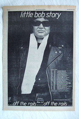 LITTLE BOB STORY Off The Rails Tour 1977  Poster size Press ADVERT 16x12 inches
