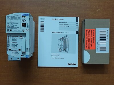 Lenze 8200 Vector Frequenzumrichter 0,37 Kw. - Typ: E82EV371K2C - Brandneu.