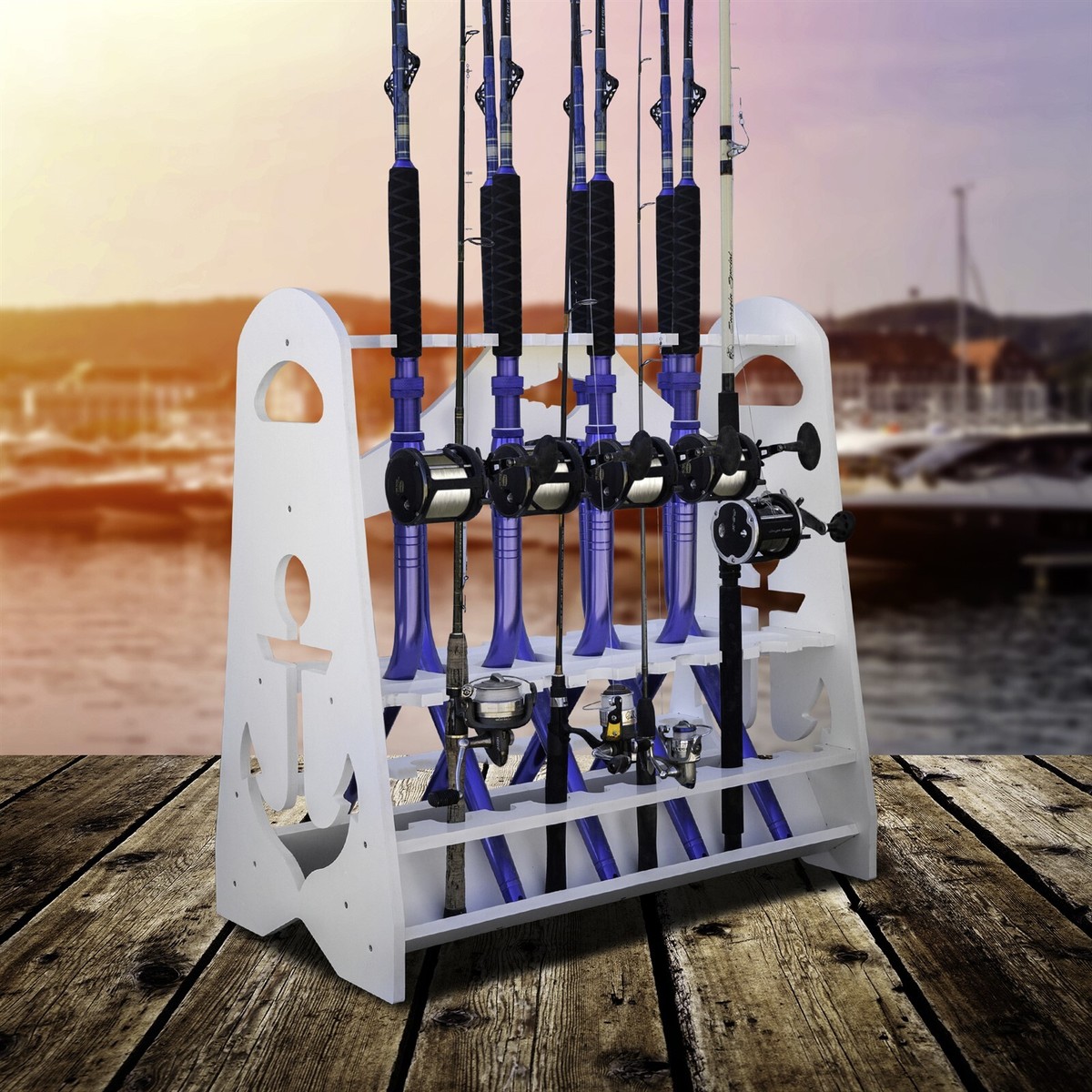 Fishing Rod Storage Wall Mounted Fishing Pole Rack: Space-Saving