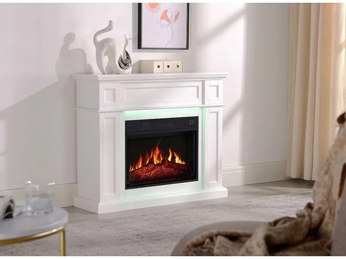 ArtiFlame Linz AF23S elektrischer Kamin LED Flammeneffekt 1,8 kW Weiß bis 30 m - Bild 9 von 9