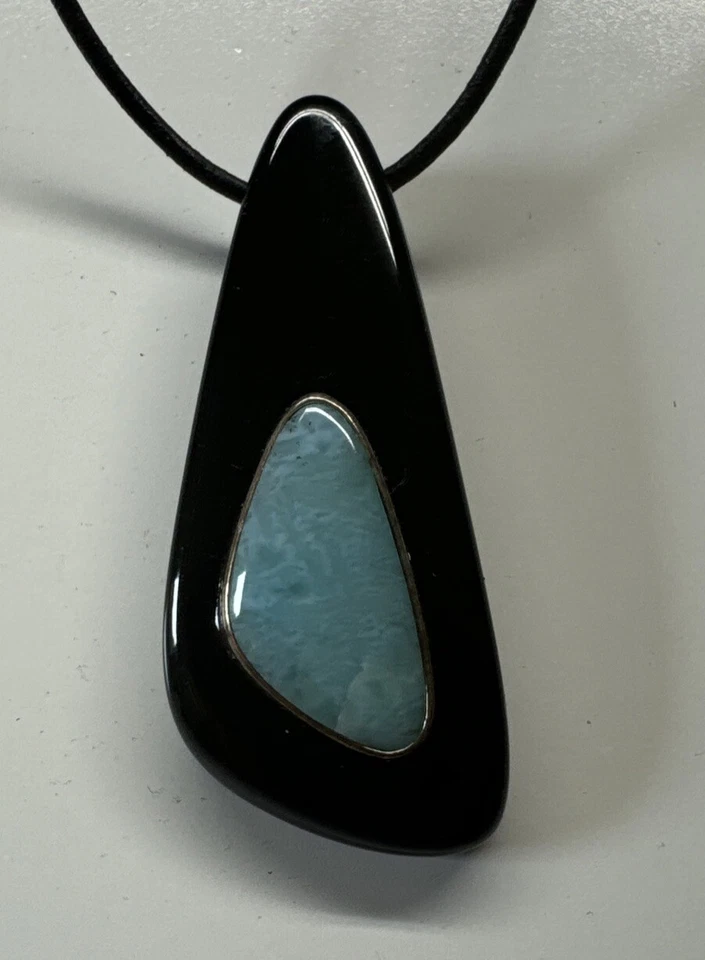 Collar Colgante MarahLago Larimar de Ley Plata 925 Foto 2 de 4