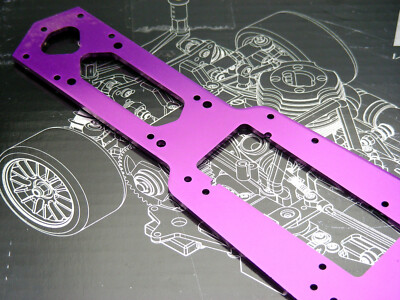 Hpi 73923 Nitro R40 3mm Purple Aluminum 2017S Main Chassis Open
