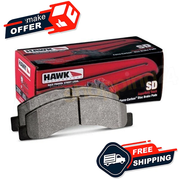 Pastillas de freno delanteras Hawk SuperDuty Truck para 01-10 Chevy Silverado 2500 HD Foto 2 de 4