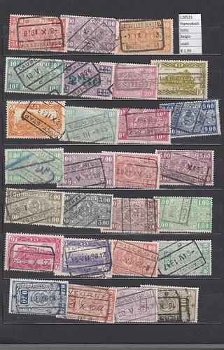 FRANCOBOLLI STAMPS LOTTO BELGIO USATI (L20521)