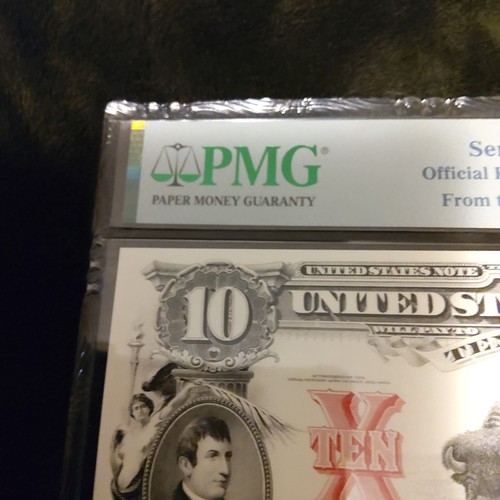 $10 1901 BEP BISON Intaglio Banknote PMG Graded Specimen Note Read Item Descript - Picture 2 of 4