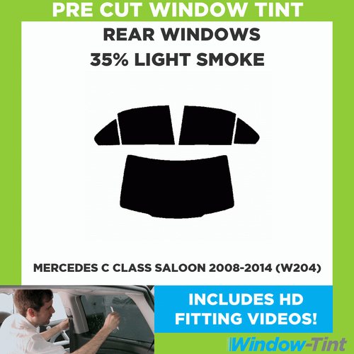 Pre Cut Window Tint Film for Mercedes C Class 4-door 2008-14 (W204) 35% Light - Picture 2 of 10