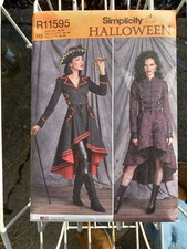 Simplicity R11595/9086 Misses' Costume Coats Pirate Cosplay SZ 14-22 NEW UC FF