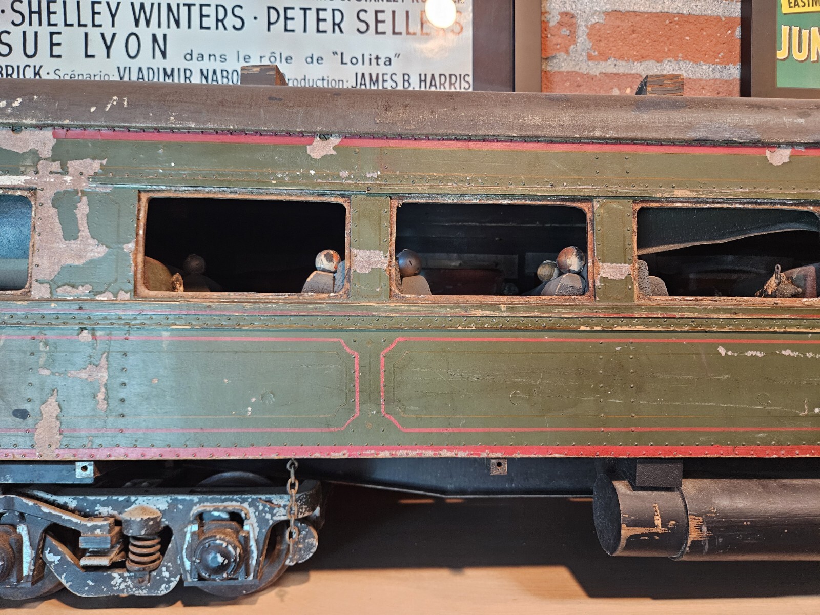 Antique Vtg 1920s 26' Custom Garden Railroad Train Set Engine + 3 ...