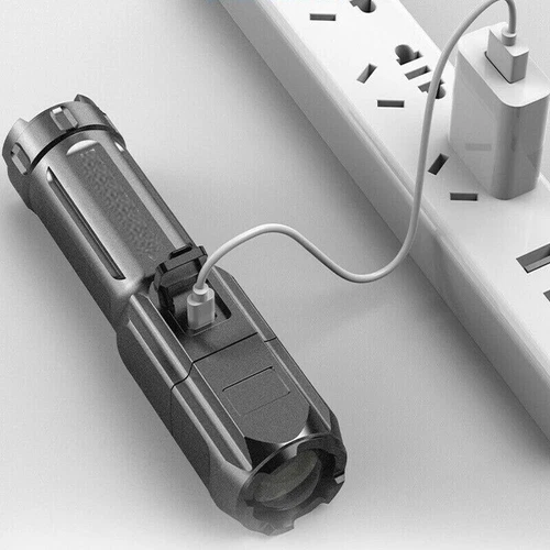 Linterna LED recargable 990000LM táctica súper brillante antorcha con zoom - Imagen 4 de 11