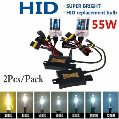 55W H1 H4 H7 HID XENON LIGHTS HEADLIGHT SLIM BALLAST CONVERSION KIT 3000K~12000K