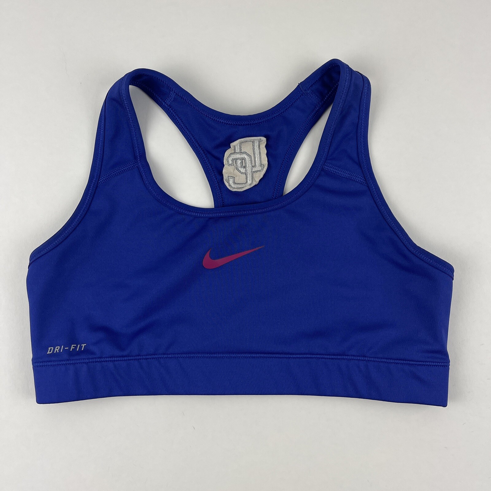 Nike Sports Bra Womens Blue Pink Pull On DC Logo-image