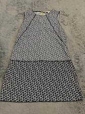 Ann Taylor LOFT Dress Women's 10P Round Neck Sleeveless Floral Pattern Polyester