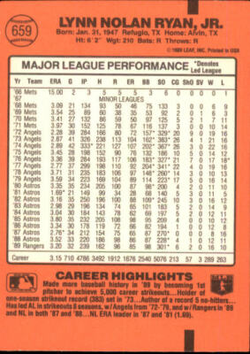 1990 Donruss #659 Nolan Ryan 5000K - NM-MT | eBay