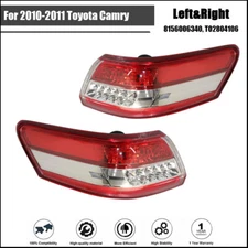 Driver+Passenger Side Tail Lights Assembly For 2010-2011 Toyota Camry Clear Lens