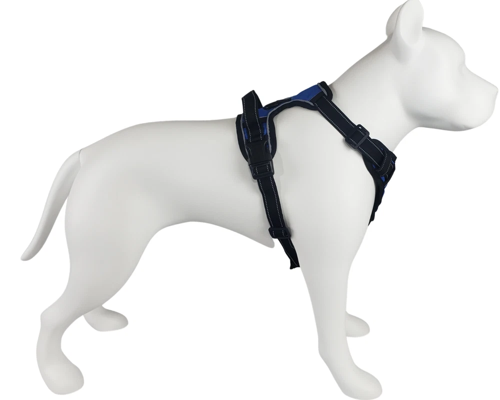 Dog Harness No Pull XL Black Adjustable Reflective Control Pet No Choke