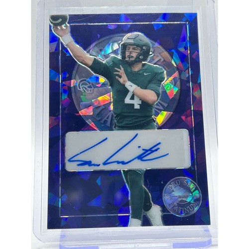 2024 Leaf Pro Set Sam Leavitt Purple Crystal Auto /6 SP Arizona State