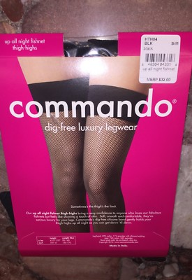NWT Commando Black Up All Night Fishnet Thigh-High Stockings Women s S / M