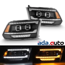 Fit 09-18 Ram Truck PRO-Series(5th Gen 2500 G2 Style)Black Projector Headlights