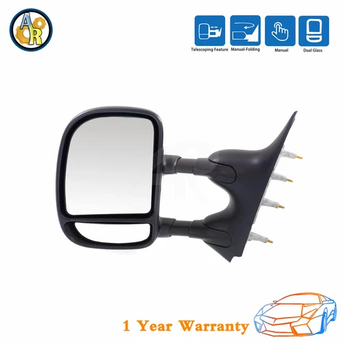 ★Left Manual Mirror For 2003-2016 Ford E-150 E-250 E-350 E-450 E-550 Super Duty
