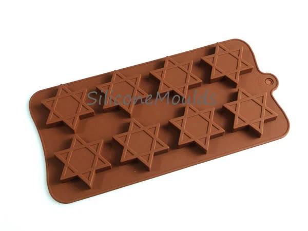 SARAH-JANE'S KITCHEN 8 cell STAR Jewish Christmas Chocolate Silicone Bakeware Mould Candy Cake Mold