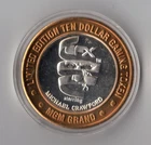 MGM GRAND $10 SILVER Gaming Token MICHAEL CRAWFORD EFX