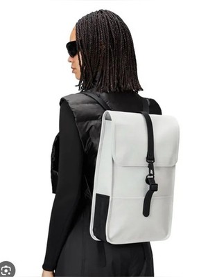 RAINS Unisex Waterproof Backpack In Color  Ash   NWT