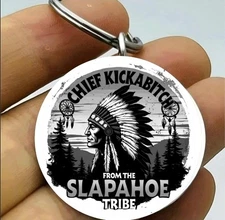 Indian Chiefs Funny Cute Tribe Quote Joke Prank Stainless Keychain Meme