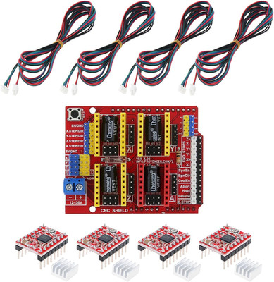 Digiyes CNC Shield V3.0 Extension Board+4Pcs A4988 Stepper Motor Driver with Hea