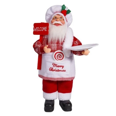 Figurine Père Noël Peluche Manteau de Vacances Ornement Tissu Construction Cha - Photo 1/4